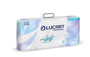 Toaletný papier Soft, biela, dvojvrstvový, malé role, 10 rolí, LUCART